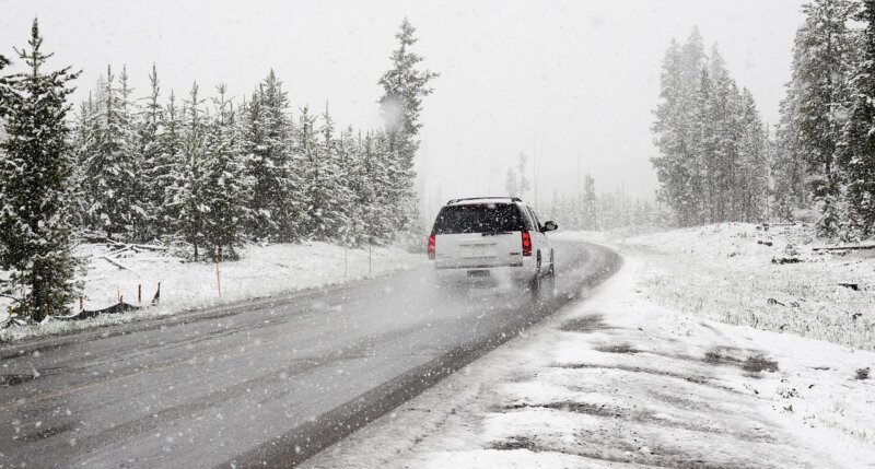snow, road, suv, winter, car wallpapers, car, vehicle, drive, driving, road trip, snowstorm, nature, snowing, snowfall, conifers, coniferous, snow covered